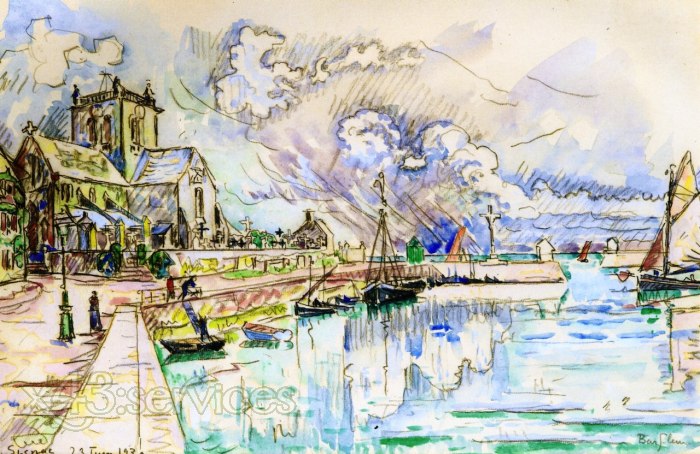 Paul Signac - Barfleur der Hafen - Barfleur the Harbor - zum Schließen ins Bild klicken
